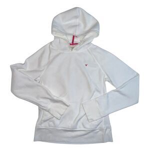 American Eagle Sweater Women Hoodie Medium Ivory Gorpcore Outdoors Jumper Jacket